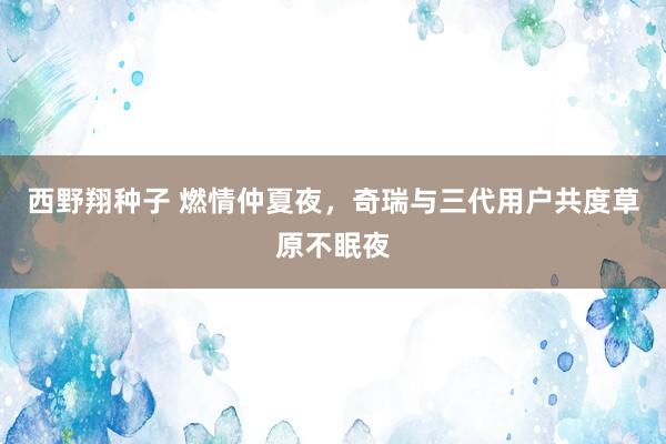 西野翔种子 燃情仲夏夜，奇瑞与三代用户共度草原不眠夜