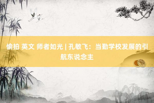 偷拍 英文 师者如光 | 孔敏飞：当勤学校发展的引航东说念主