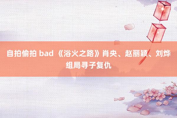 自拍偷拍 bad 《浴火之路》肖央、赵丽颖、刘烨组局寻子复仇