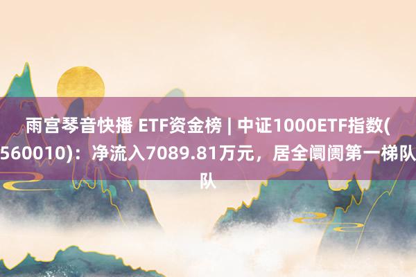 雨宫琴音快播 ETF资金榜 | 中证1000ETF指数(560010)：净流入7089.81万元，居全阛阓第一梯队