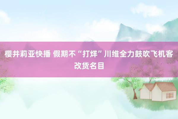 樱井莉亚快播 假期不“打烊”川维全力鼓吹飞机客改货名目