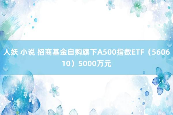 人妖 小说 招商基金自购旗下A500指数ETF（560610）5000万元