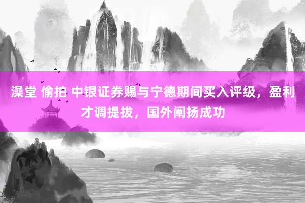 澡堂 偷拍 中银证券赐与宁德期间买入评级，盈利才调提拔，国外阐扬成功