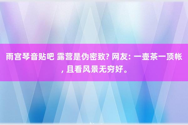 雨宫琴音贴吧 露营是伪密致? 网友: 一壶茶一顶帐， 且看风景无穷好。