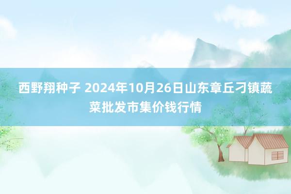 西野翔种子 2024年10月26日山东章丘刁镇蔬菜批发市集价钱行情