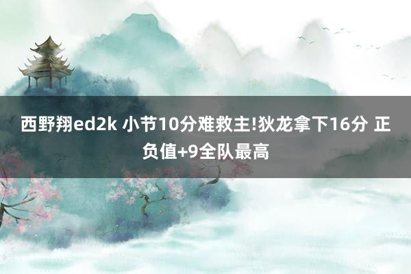 西野翔ed2k 小节10分难救主!狄龙拿下16分 正负值+9全队最高