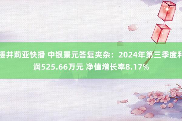 樱井莉亚快播 中银景元答复夹杂：2024年第三季度利润525.66万元 净值增长率8.17%