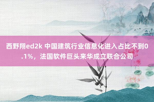 西野翔ed2k 中国建筑行业信息化进入占比不到0.1%，法国软件巨头来华成立联合公司