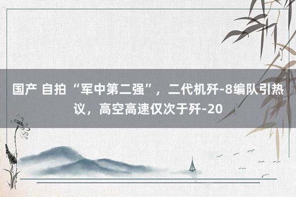 国产 自拍 “军中第二强”，二代机歼-8编队引热议，高空高速仅次于歼-20