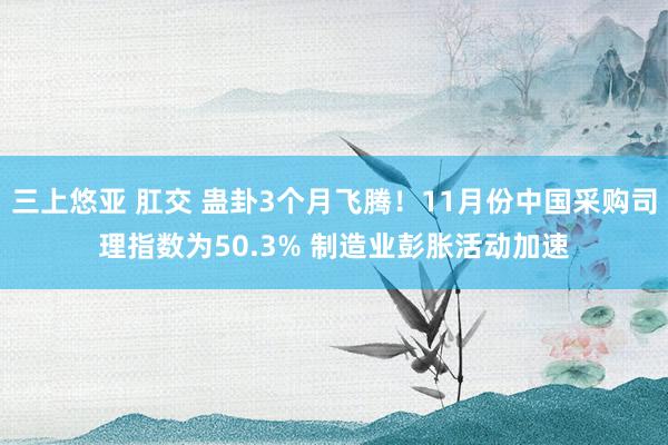 三上悠亚 肛交 蛊卦3个月飞腾！11月份中国采购司理指数为50.3% 制造业彭胀活动加速