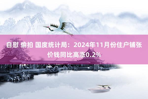 自慰 偷拍 国度统计局：2024年11月份住户铺张价钱同比高涨0.2%