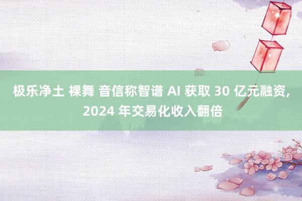 极乐净土 裸舞 音信称智谱 AI 获取 30 亿元融资， 2024 年交易化收入翻倍