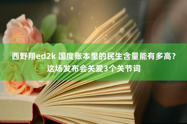 西野翔ed2k 国度账本里的民生含量能有多高？这场发布会关爱3个关节词