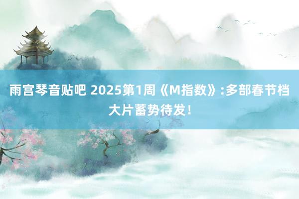 雨宫琴音贴吧 2025第1周《M指数》:多部春节档大片蓄势待发！